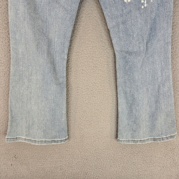 Juicy Couture Kids Cropped Kick Flare Jeans Sz 12 Lightwash Denim - Picture 9 of 12